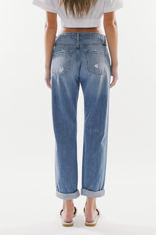 Mia Mid Rise Classic Boyfriend Jeans