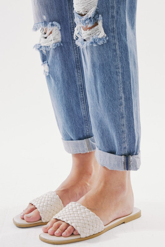 Mia Mid Rise Classic Boyfriend Jeans