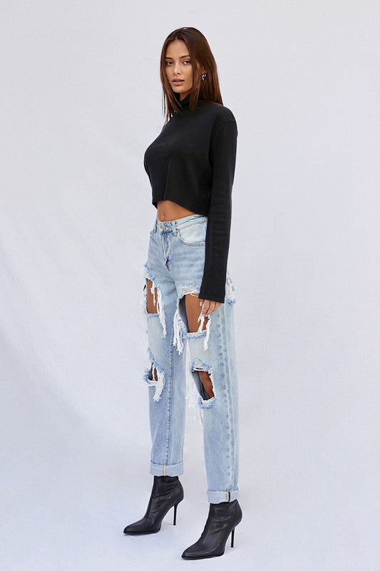 Lucia Ripped Baggy Jeans