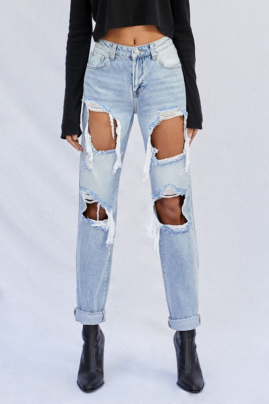 Lucia Ripped Baggy Jeans