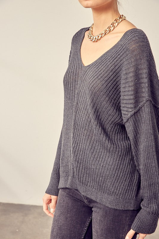 Carly V-Neck Knit Top