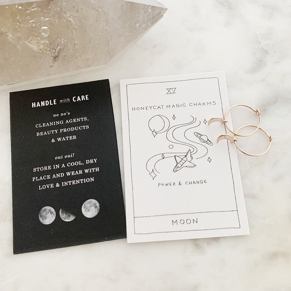 Magic Charm Moon Hoops