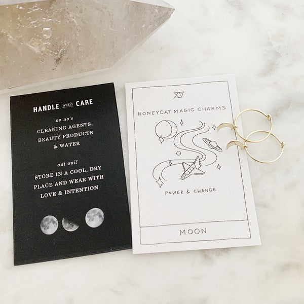Magic Charm Moon Hoops