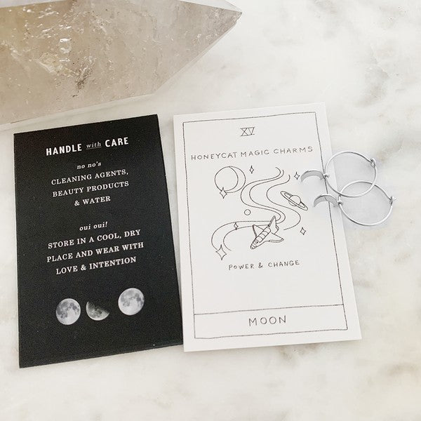 Magic Charm Moon Hoops