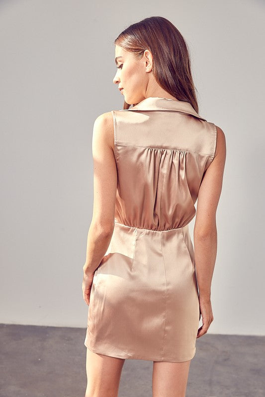 Toni Collar Wrap Dress