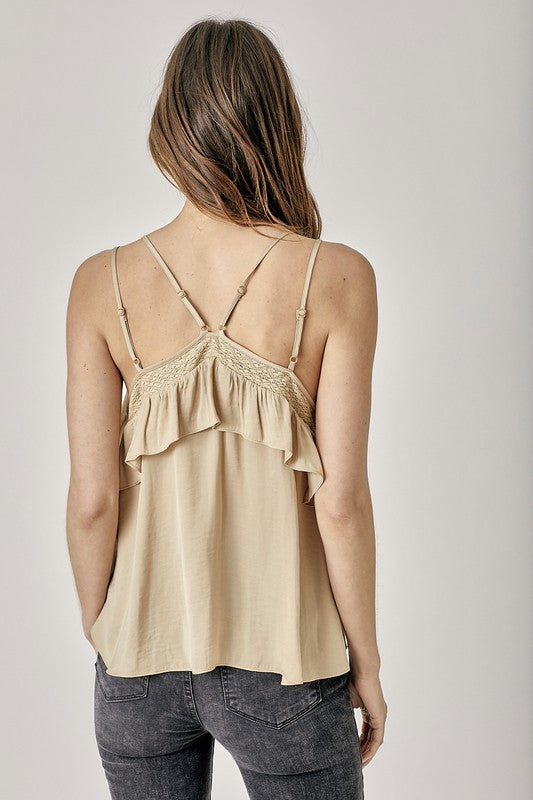 Lacie Trim Detail with Ruffle Cami Top