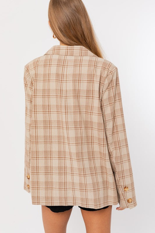 Jenna Oversized Plaid Jacket