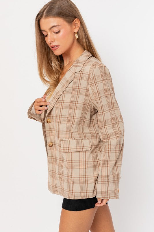 Jenna Oversized Plaid Jacket