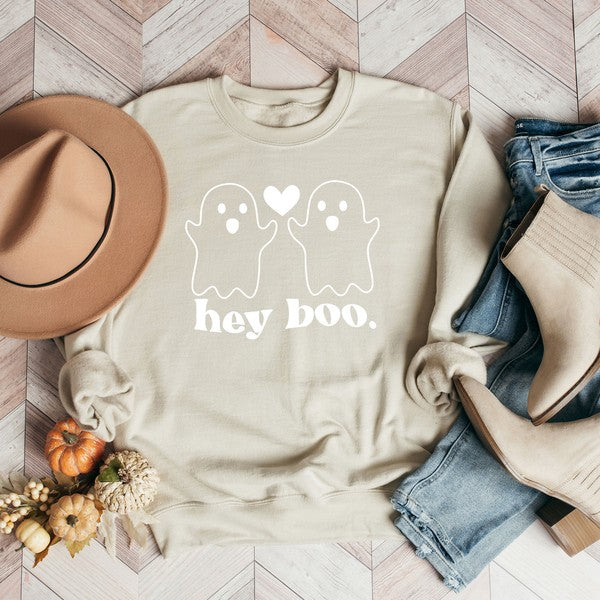Ghosts Hey Boo Graphic Sweatshirt