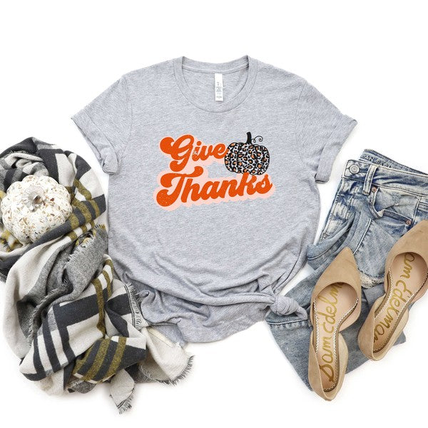 Give Thanks Pumpkin Short Sleeve Graphic Tee