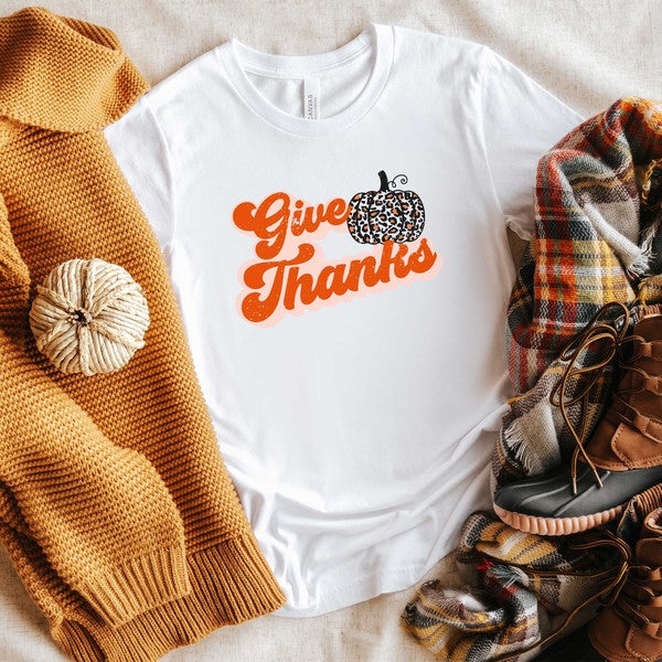 Give Thanks Pumpkin Short Sleeve Graphic Tee