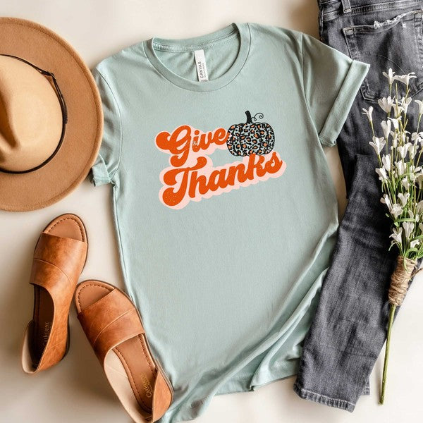 Give Thanks Pumpkin Short Sleeve Graphic Tee