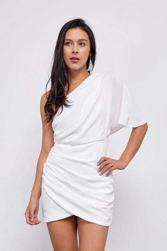 The One Shoulder Wrap Dress