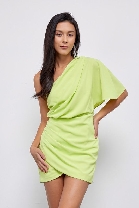 The One Shoulder Wrap Dress