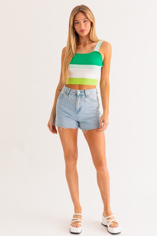 Summer Stripe Knit Tank