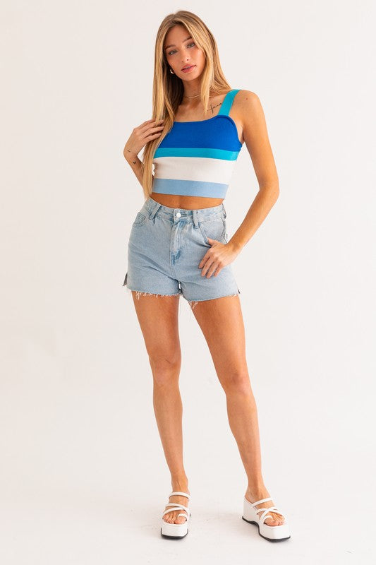 Summer Stripe Knit Tank