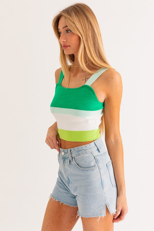 Summer Stripe Knit Tank