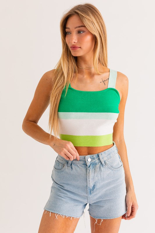 Summer Stripe Knit Tank
