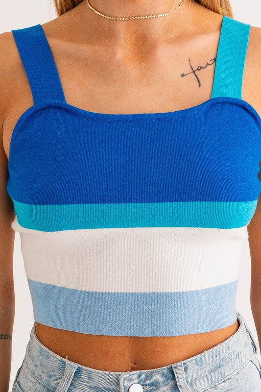 Summer Stripe Knit Tank