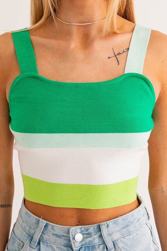 Summer Stripe Knit Tank