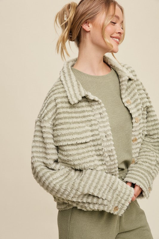 Loren Plaid Fleece Shacket