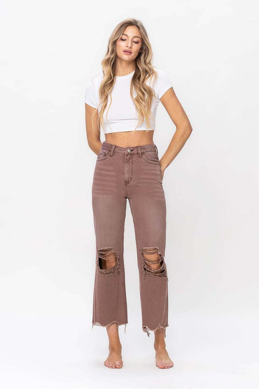 90's Vintage Crop Flare Jean || Coco