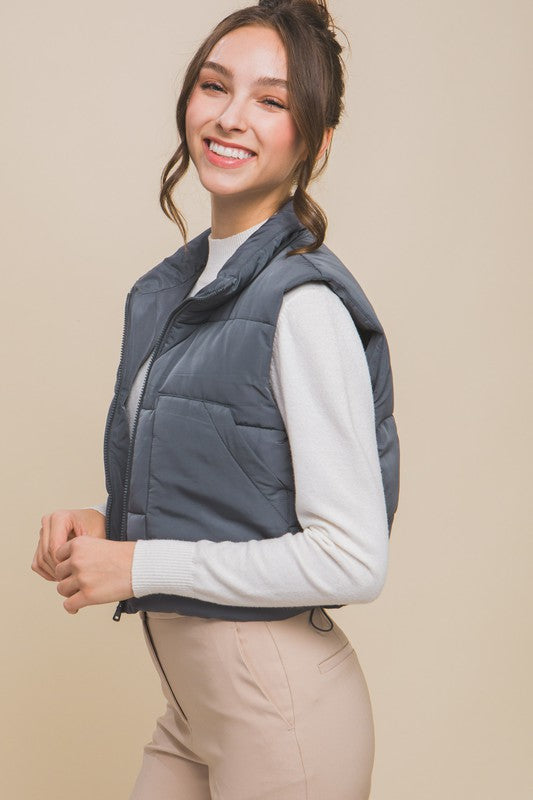 Leslie Puffer Vest With Pockets