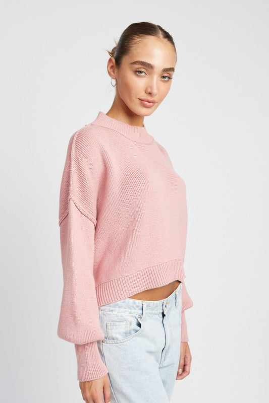 Addison Mock Neck Oversized Sweater