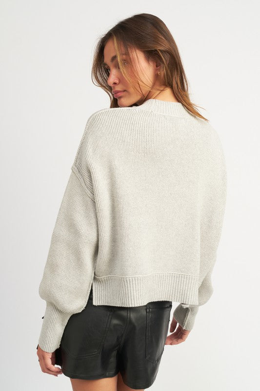 Addison Mock Neck Oversized Sweater