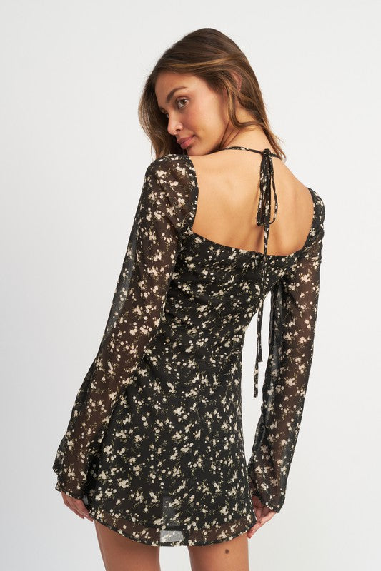 Bobbi Long Sleeve Floral Dress