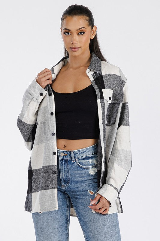 Boyfriend Oversized Soft Flannel Shacket