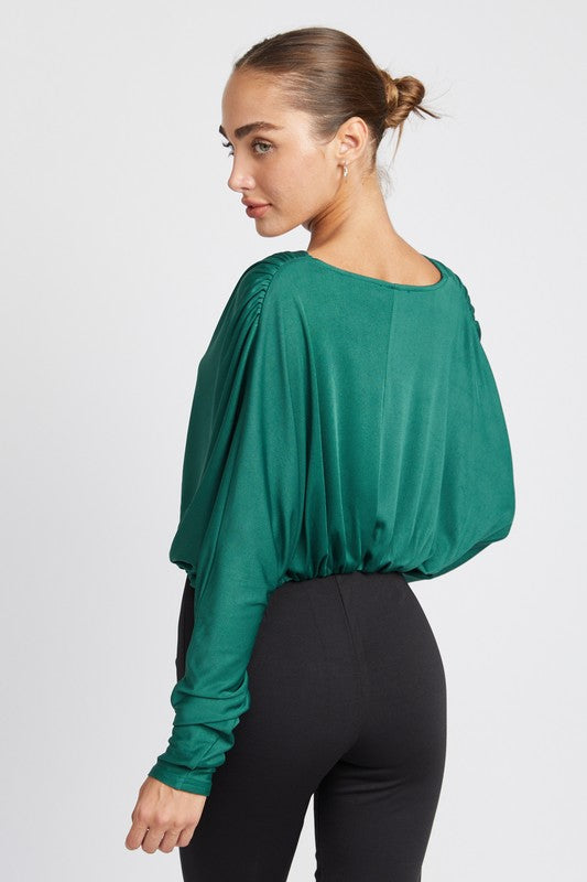 Anna Dolman Twist Front Top