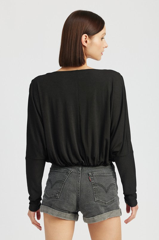 Anna Dolman Twist Front Top