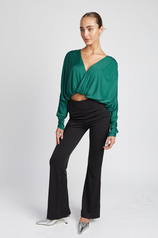 Anna Dolman Twist Front Top