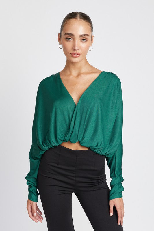 Anna Dolman Twist Front Top