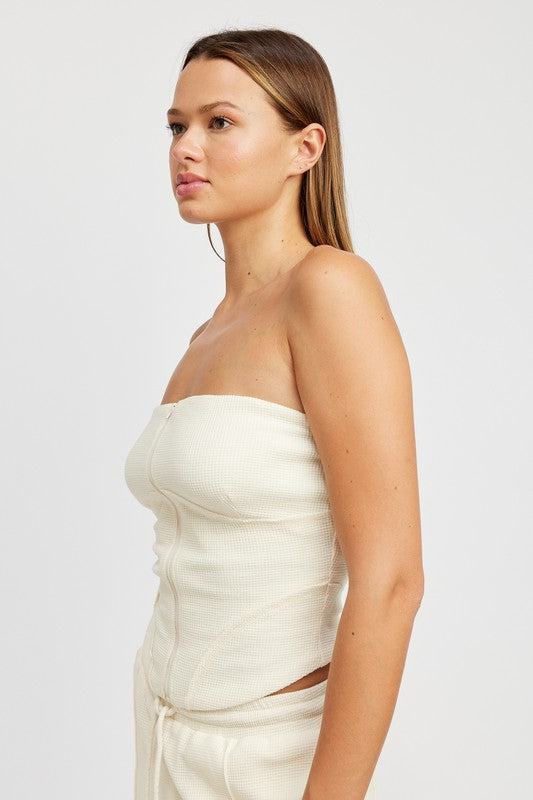 Sofia Set || Zip Up Tube Top