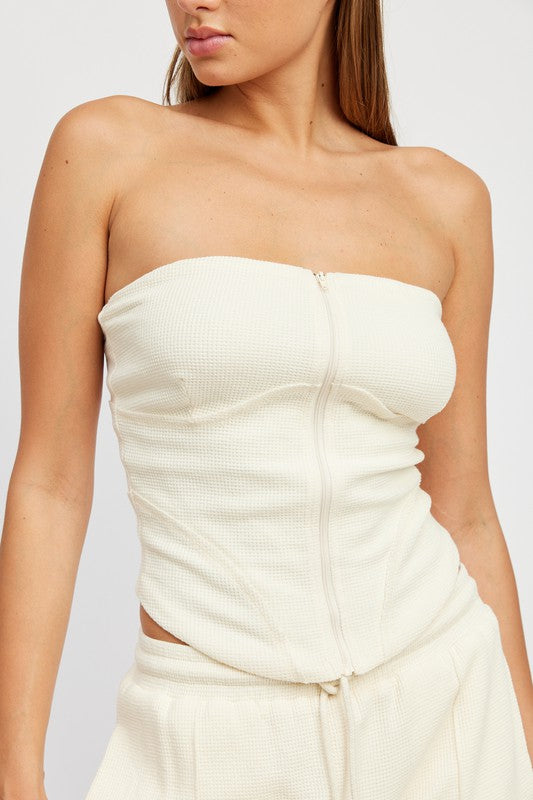 Sofia Set || Zip Up Tube Top