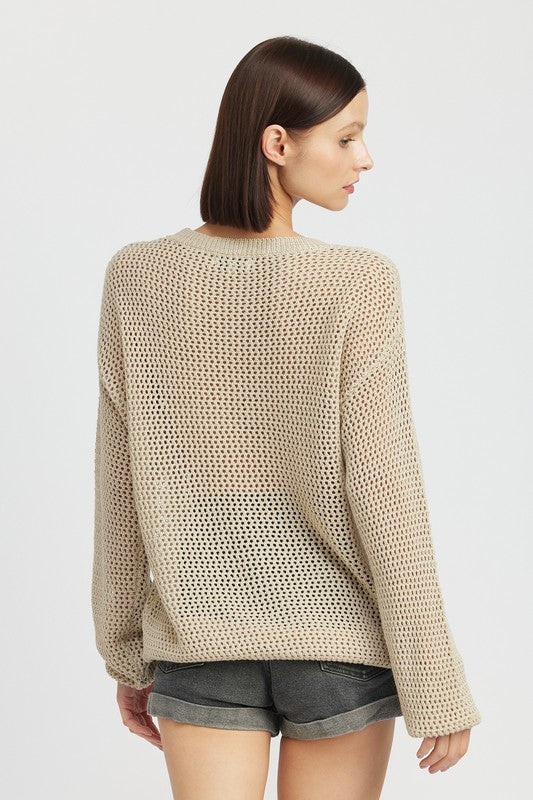 Sasha Crochet Long Sleeve Top