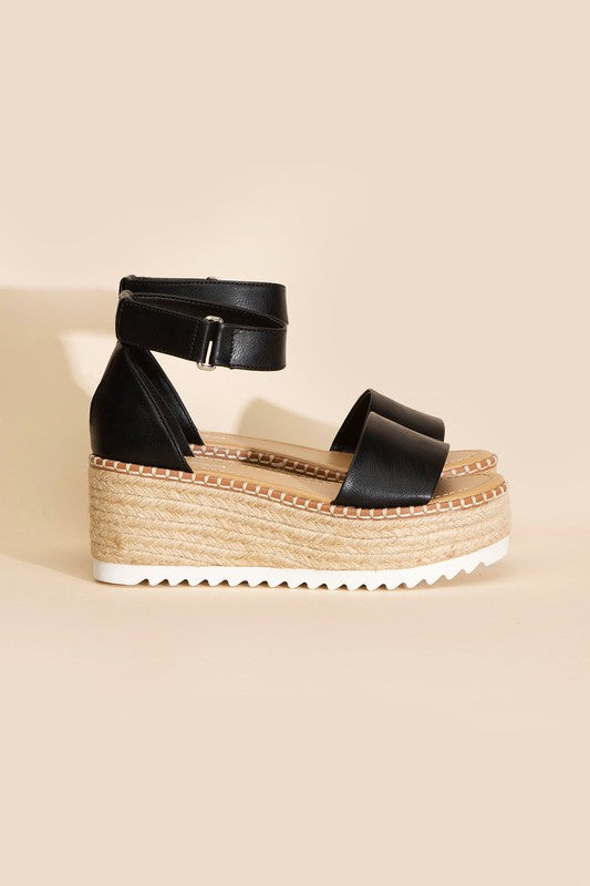 Raffia Platform Sandals