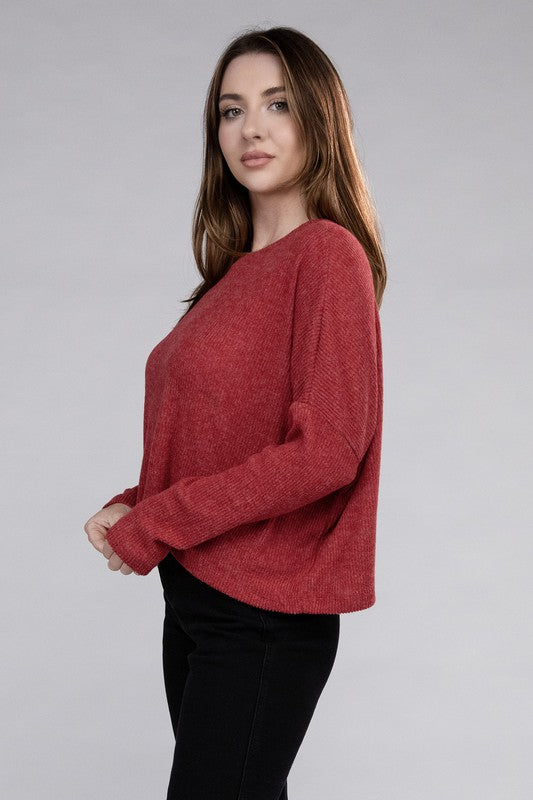 Lena Ribbed Dolman Sweater