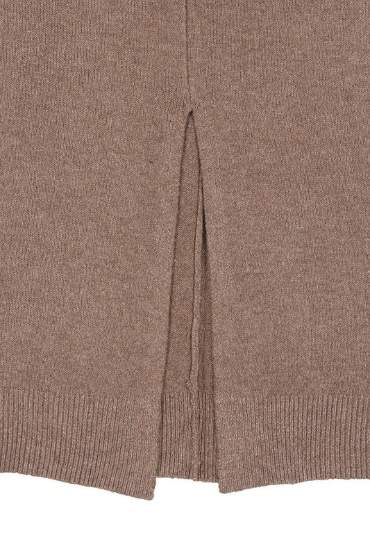 Selena V-neck sweater maxi dress