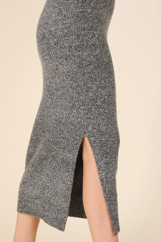 Selena V-neck sweater maxi dress
