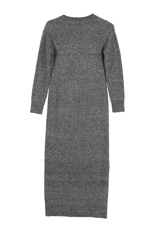 Selena V-neck sweater maxi dress