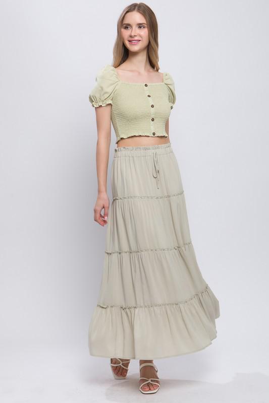 Maggie Tiered Maxi Skirt