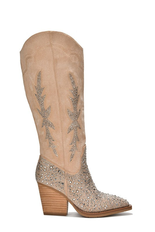 Aniston Rhinestone Western Boot