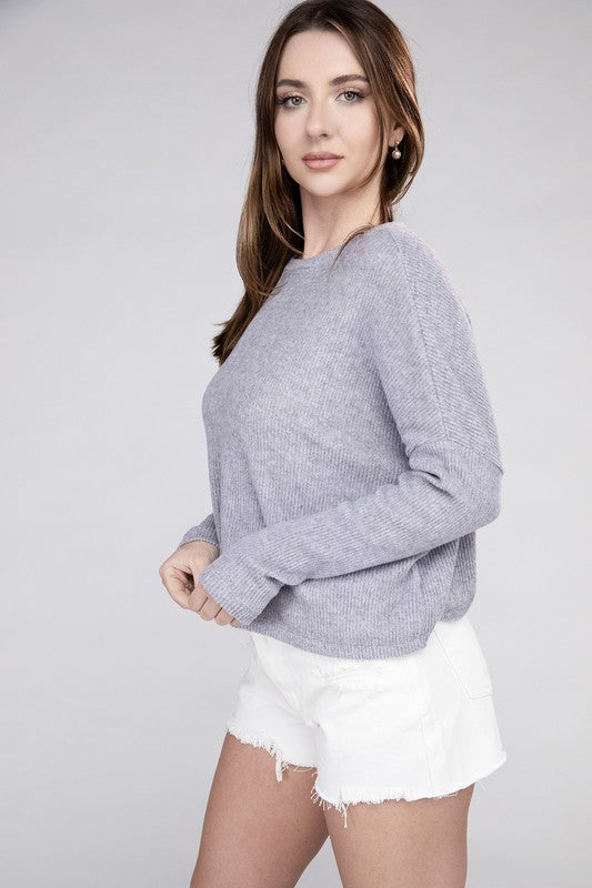 Lena Ribbed Dolman Sweater