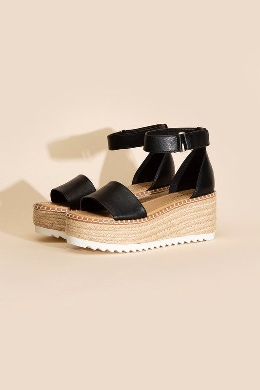 Raffia Platform Sandals