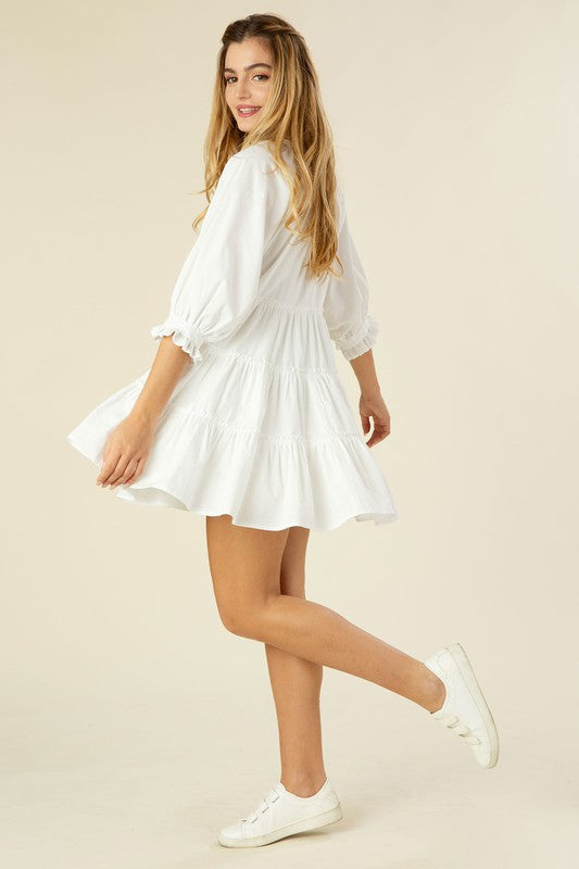 Grace Tiered Mini Dress with Tassel