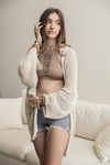 Carly Knit Netted Cardigan