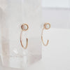 Opal Threader Hoops